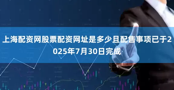 上海配资网股票配资网址是多少且配售事项已于2025年7月30日完成